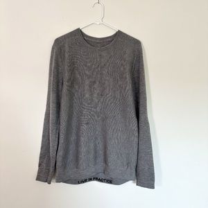 Lululemon Alpine Air Crew Sweater, Gray Merino Wool, Men's Size Medium